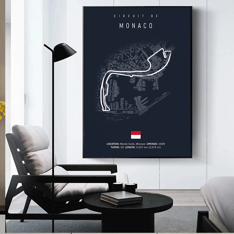 F1 Racing Track Wall Art