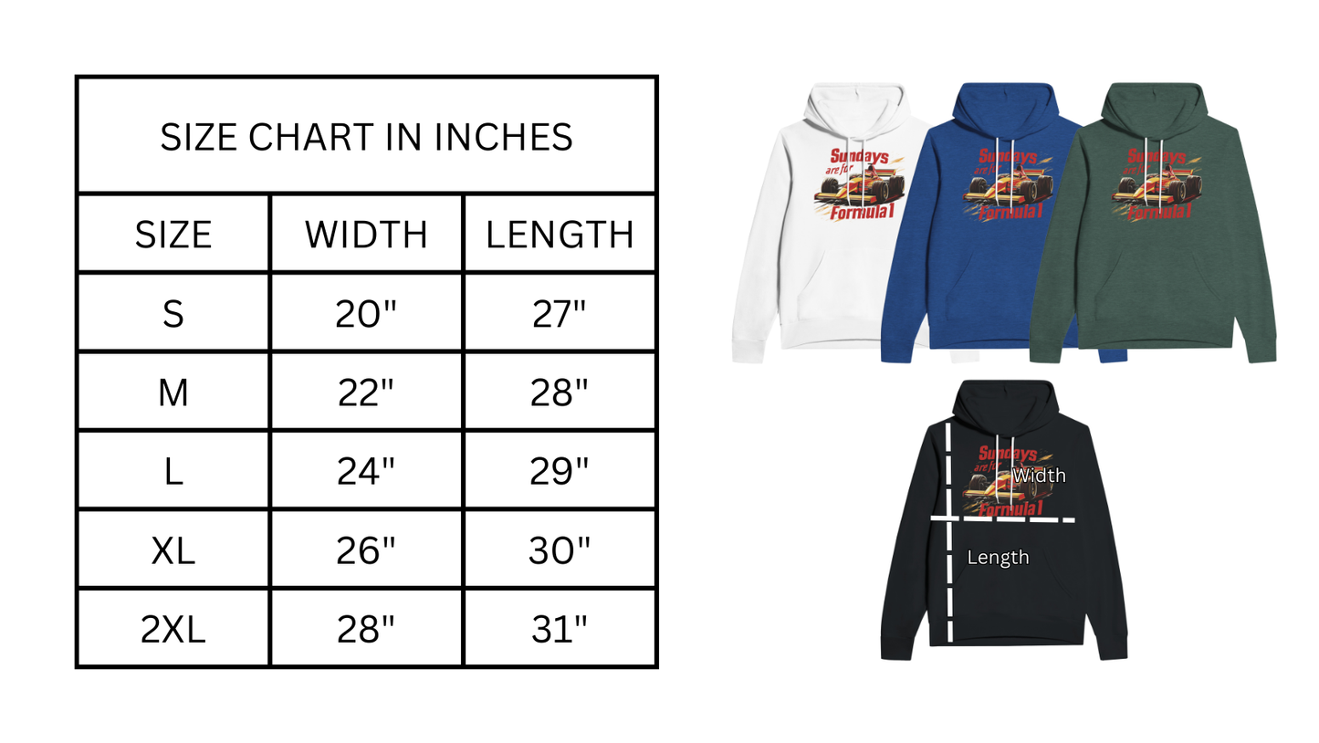 Sundays are for Formula 1, F1 Hoodie, Racing Hoodie, Race Car Design, F1 Merch, F1 gifts