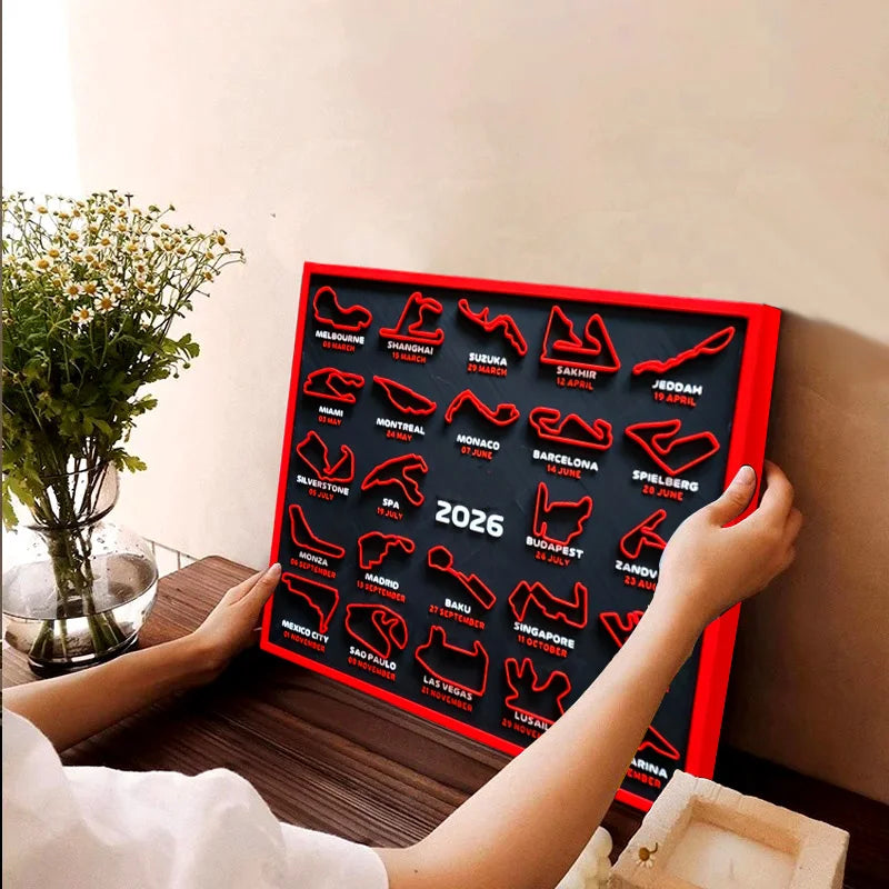 F1 Racing Map Poster