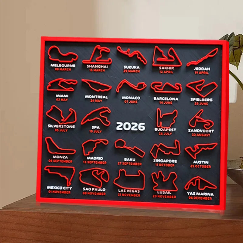 F1 Racing Map Poster