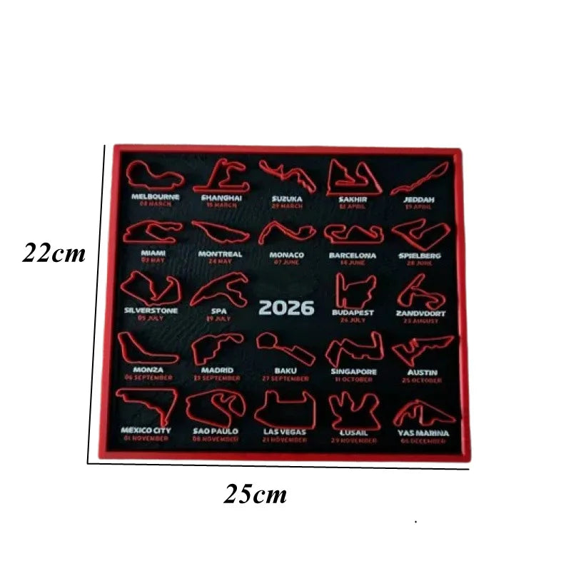 F1 Racing Map Poster