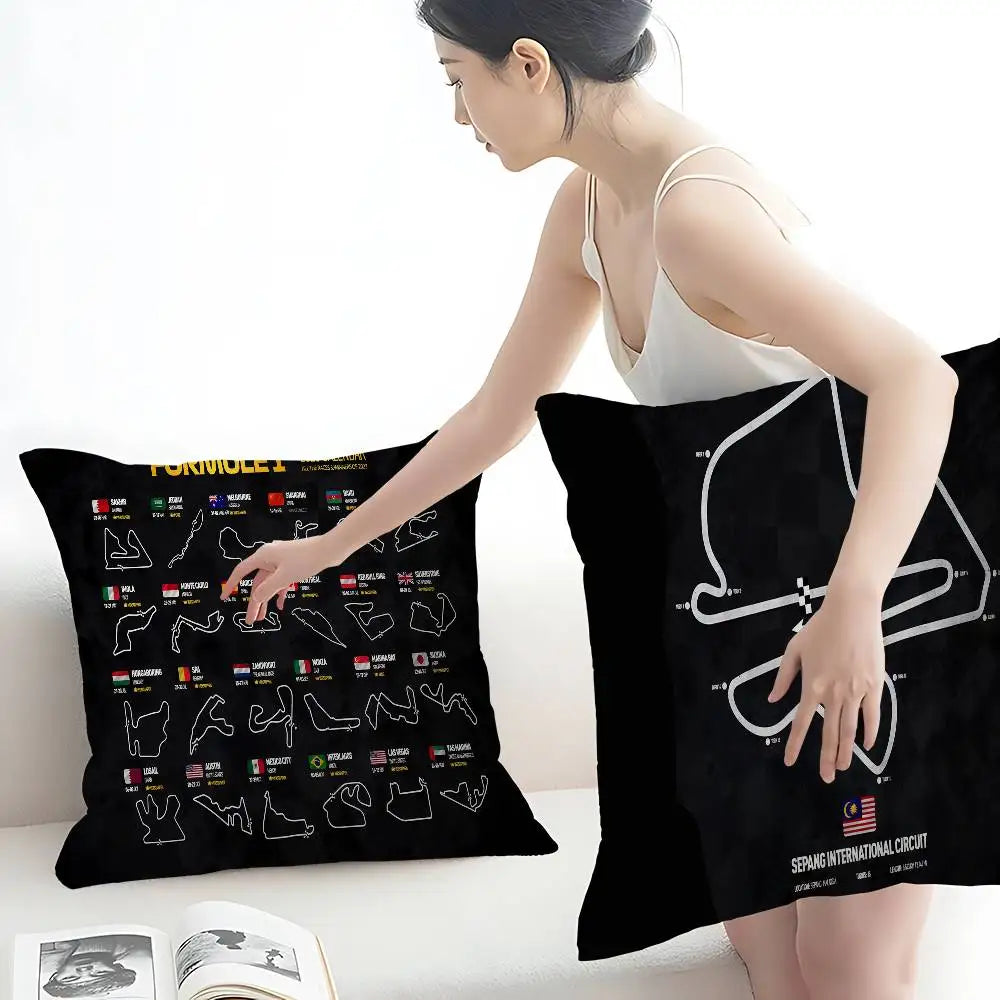 F1 International Track Pillow Cover