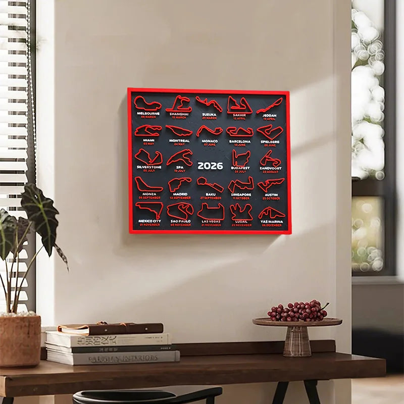 F1 Racing Map Poster