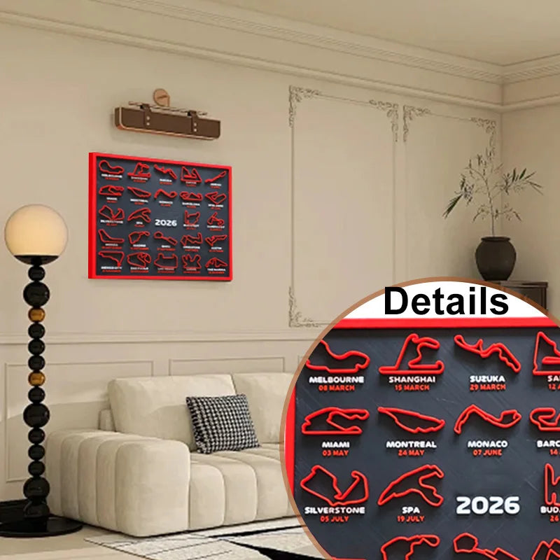 F1 Racing Map Poster